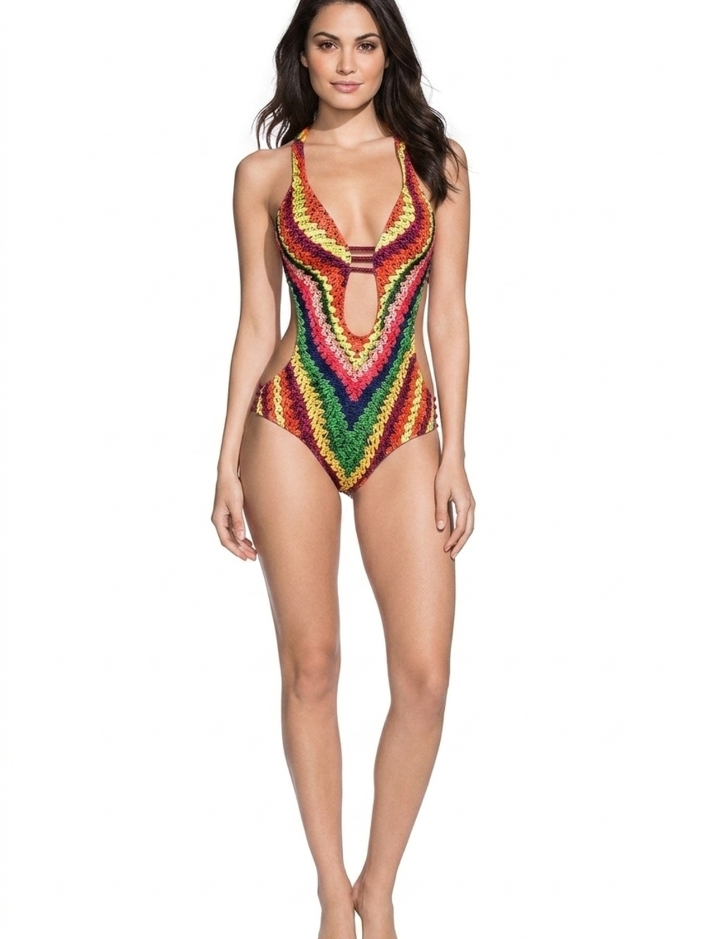 Bright Multicolor  One-Piece Swimsuit